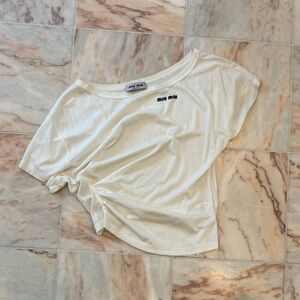 Miu Miu off shoulder tee